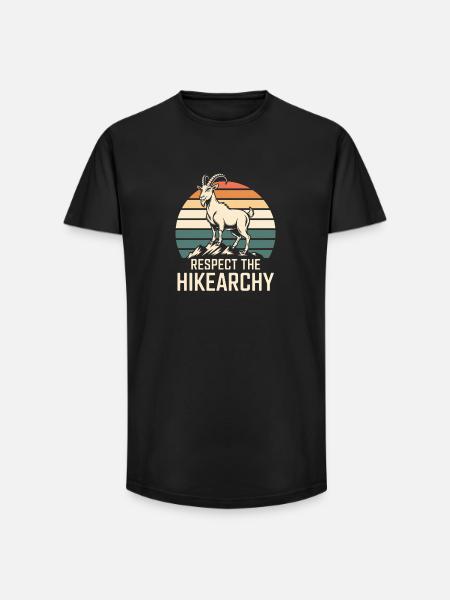 Wandern Wanderer Humor - Long Fit Männer T-Shirt - Schwarz