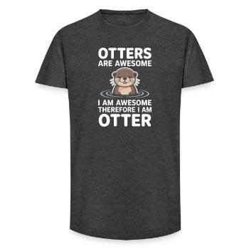 Otter Spruch Otters Lustiges Otter Geschenk - Long Fit Männer T-Shirt - Anthrazit - Vorne - AI Model Male 185 light (185cm)