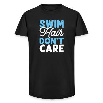 Natation Sports nautiques Float Gifts - T-shirt coupe longue homme - noir - Devant - AI Model Male 185 light (185cm)