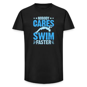Natation Sports nautiques Float Gifts - T-shirt coupe longue homme - noir - Devant - AI Model Male 185 light (185cm)