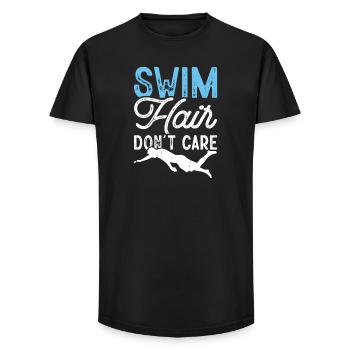 Natation Sports nautiques Float Gifts - T-shirt coupe longue homme - noir - Devant - AI Model Male 185 light (185cm)