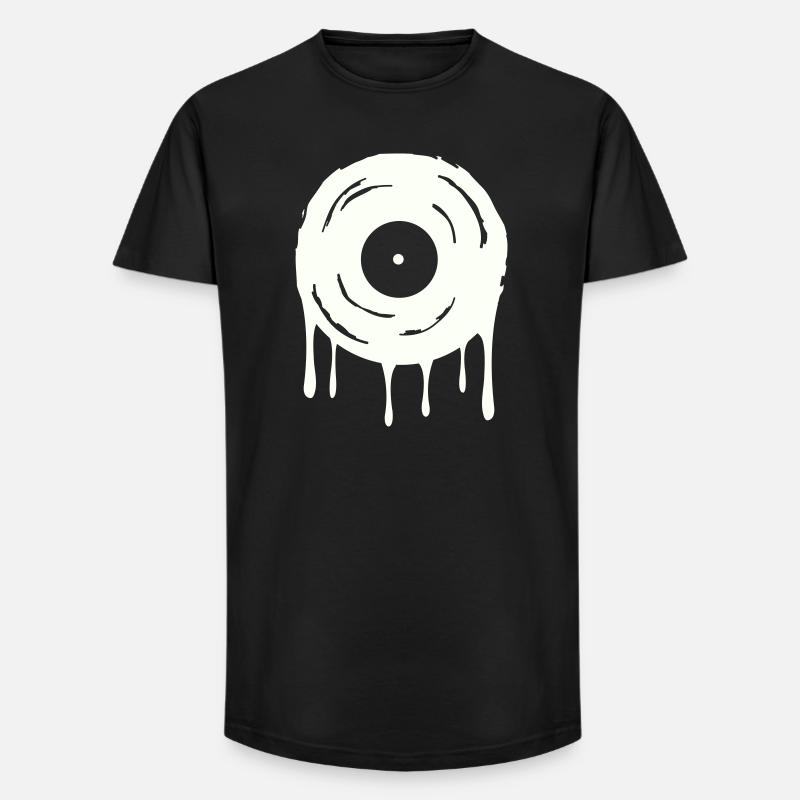 Schallplatte  - Long Fit Männer T-Shirt - Schwarz