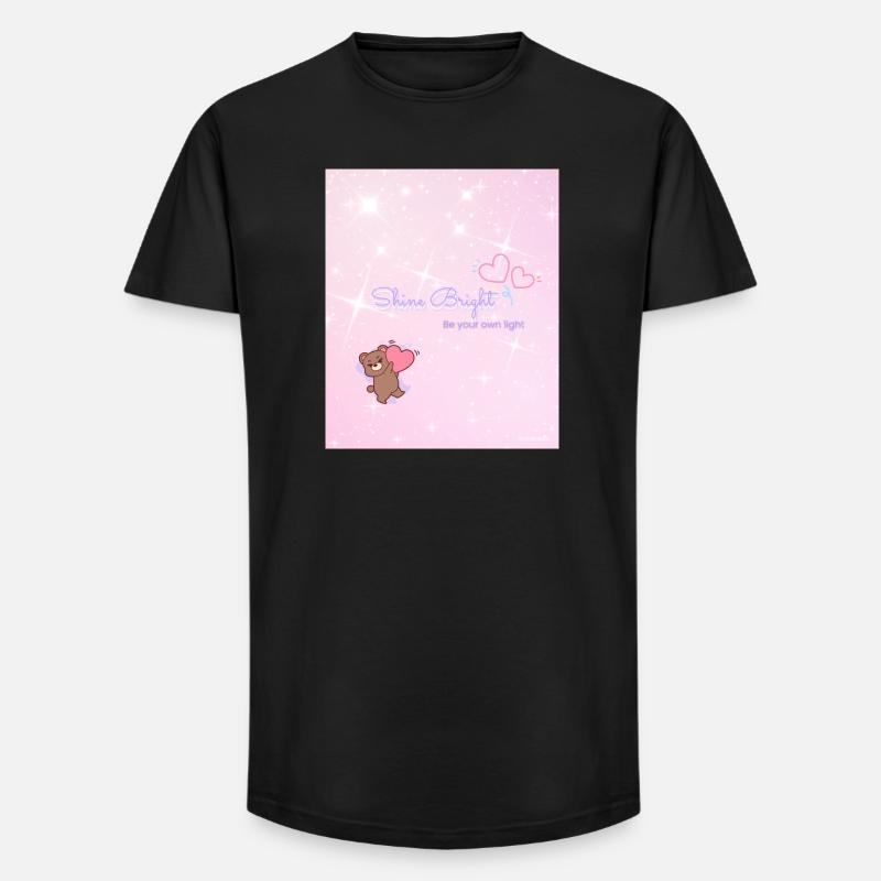 Shine Bright – Be Your Own Light - Long Fit Männer T-Shirt - Schwarz