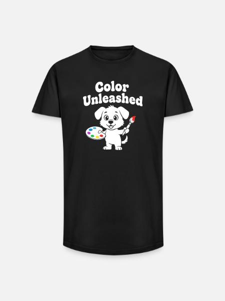 Farbfreigeist Hund - T-shirt coupe longue homme - noir