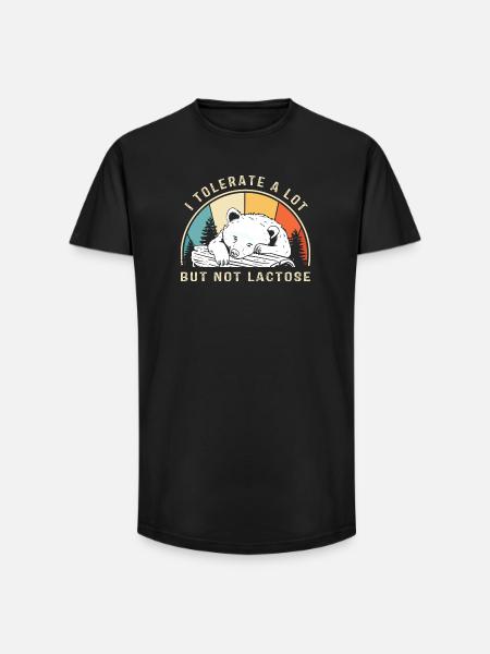 Milk Allergy Lactose Intolerance Flatulence - Long Fit Men's T-Shirt - black