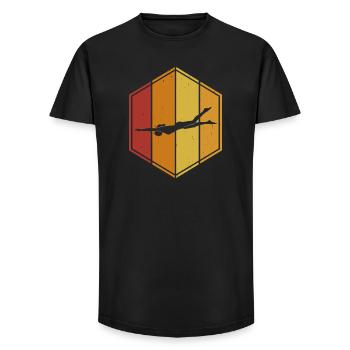 Natation Sports nautiques Float Gifts - T-shirt coupe longue homme - noir - Devant - AI Model Male 185 light (185cm)