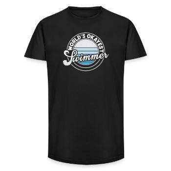 Natation Sports nautiques Float Gifts - T-shirt coupe longue homme - noir - Devant - AI Model Male 185 light (185cm)