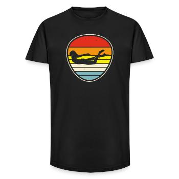 Natation Sports nautiques Float Gifts - T-shirt coupe longue homme - noir - Devant - AI Model Male 185 light (185cm)