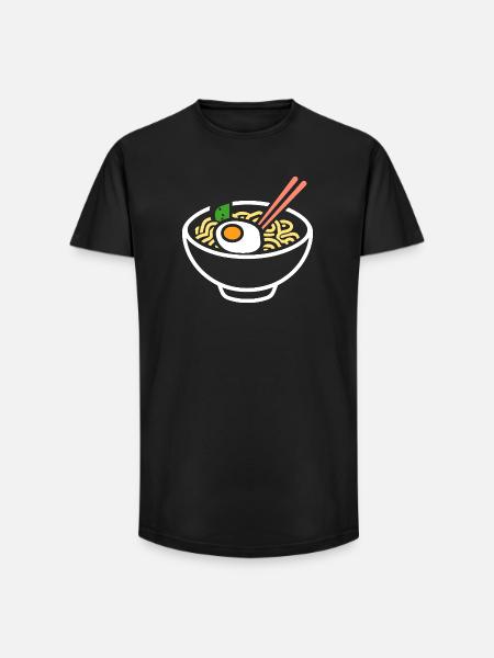 Ramen - T-shirt coupe longue homme - noir