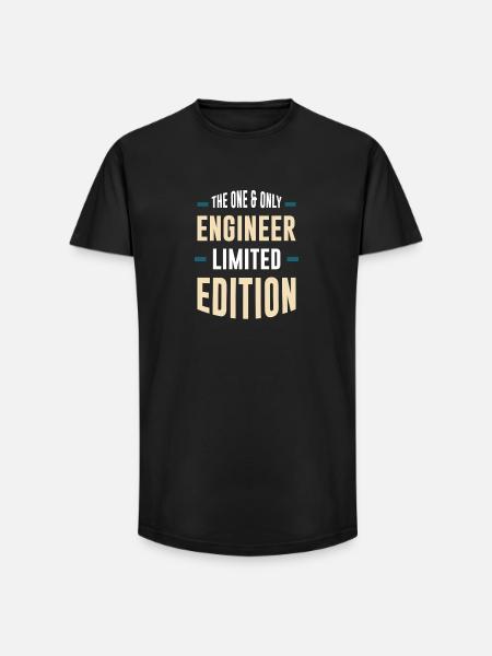 One & Only Engineer Limited Edition - Long Fit Männer T-Shirt - Schwarz