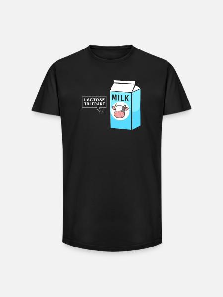 Milk Lactose Flatulence - Long Fit Men's T-Shirt - black