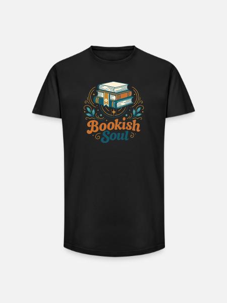 Bookish Soul - Long Fit Männer T-Shirt - Schwarz