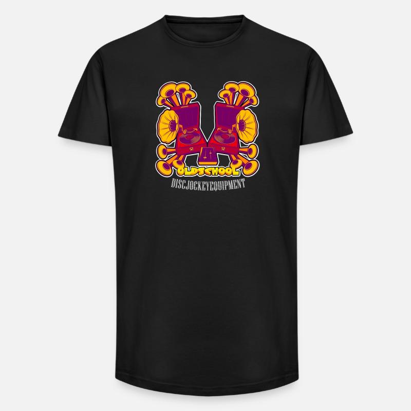 DJ - Long Fit Männer T-Shirt - Schwarz