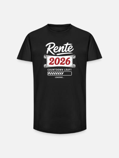 Pension 2026 countdown is on - Long Fit Men's T-Shirt - black