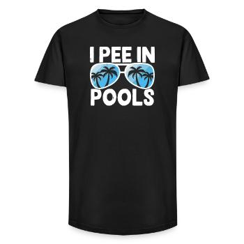 Natation Sports nautiques Float Gifts - T-shirt coupe longue homme - noir - Devant - AI Model Male 185 light (185cm)