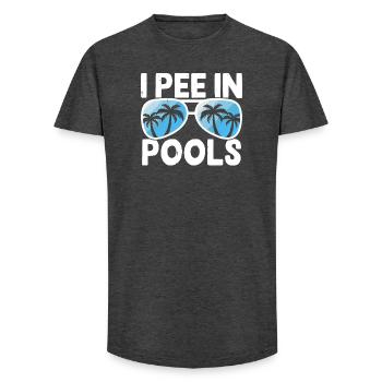Natation Sports nautiques Float Gifts - T-shirt coupe longue homme - charbon - Devant - AI Model Male 185 light (185cm)