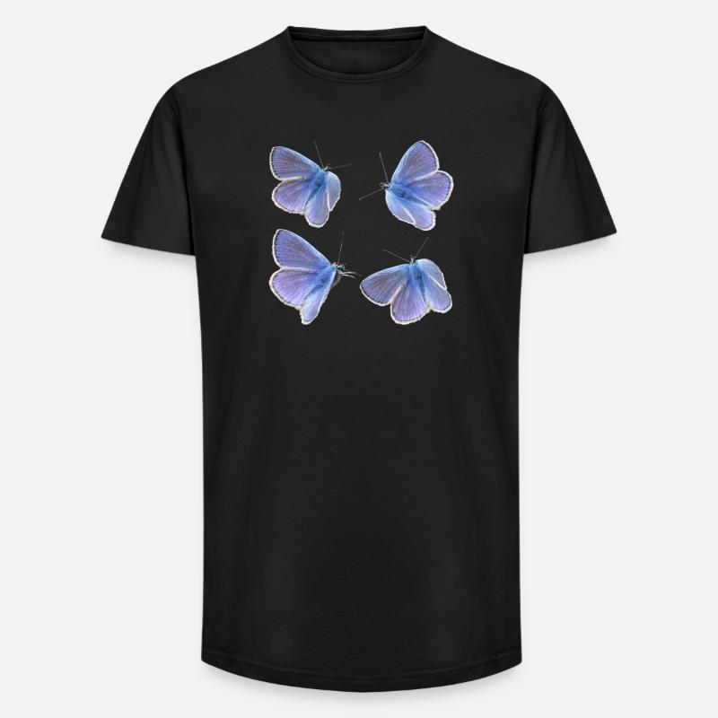 vier Bläulinge - Long Fit Männer T-Shirt - Schwarz