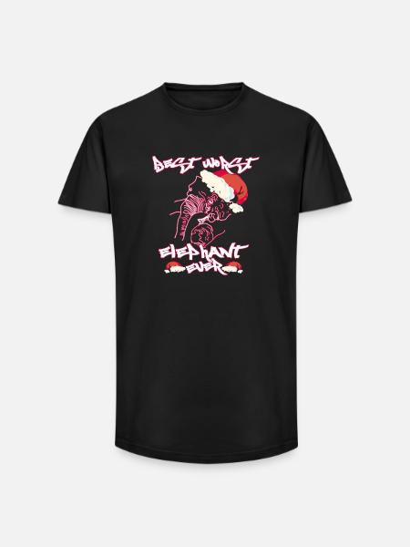 Worst Ever Elephant Gift Quote - Long Fit Men's T-Shirt - black