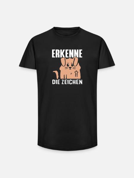 Recognize the Signs - Cheeky Dog Saying - Long Fit Men's T-Shirt - black