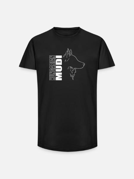 Hungarian Mudi Profile Dog Dog Wilsigns - Long Fit Men's T-Shirt - black