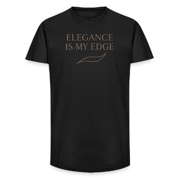 Elegant Feminine Lifestyle, Gentle - Long Fit Men's T-Shirt - black - Front - AI Model Male 185 light (185cm)