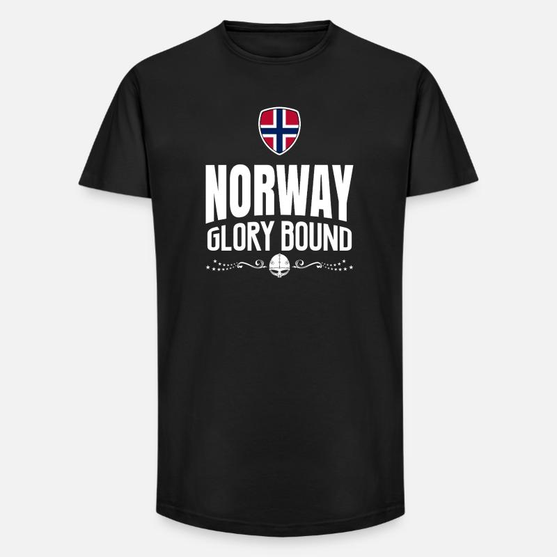 NORWAY GLORY - Long Fit Men's T-Shirt - black