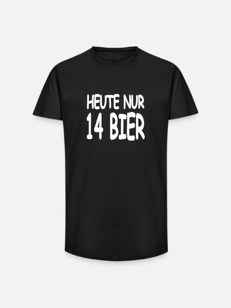Bier - Long Fit Männer T-Shirt - Schwarz
