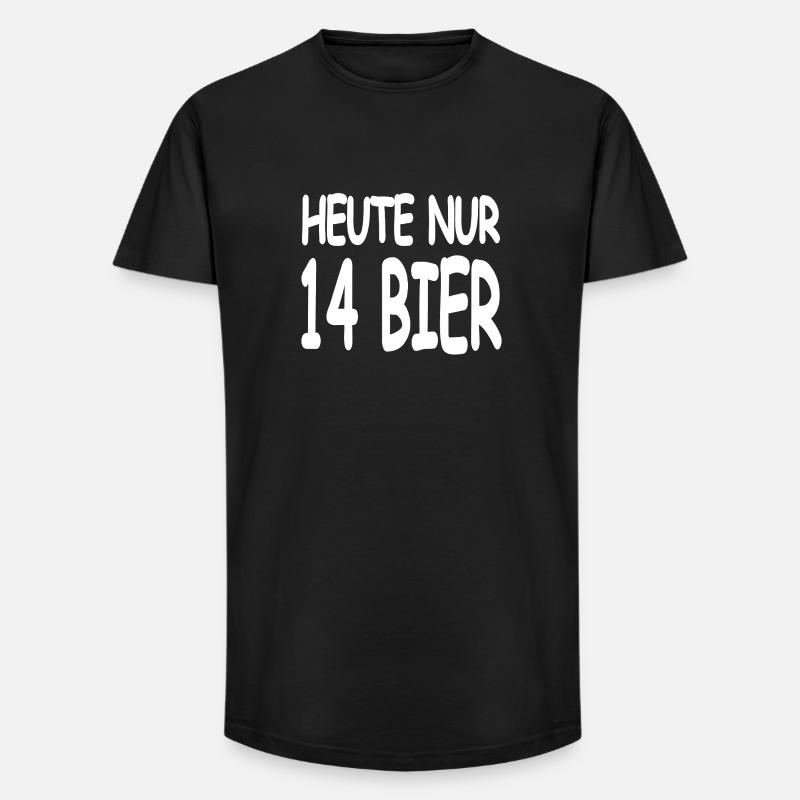 Bier - Long Fit Männer T-Shirt - Schwarz