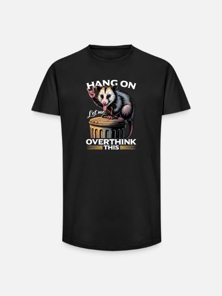 Funny Opossum - Long Fit Men's T-Shirt - black