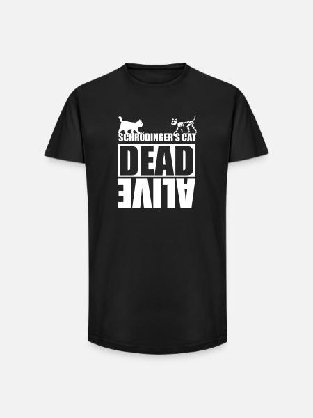 Schrödinger's cat - Long Fit Men's T-Shirt - black