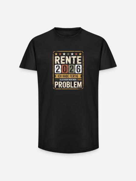 Pension 2026 I'm done - Long Fit Men's T-Shirt - black