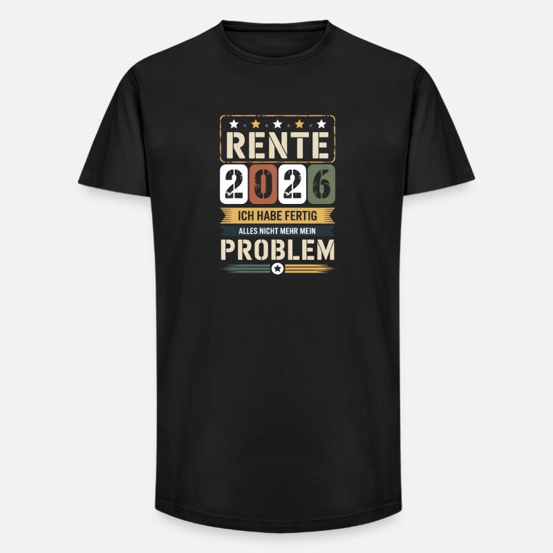 Pension 2026 I'm done - Long Fit Men's T-Shirt - black
