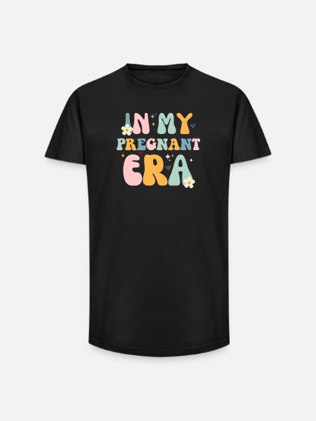 In My Pregnant Era - Long Fit Men's T-Shirt - black