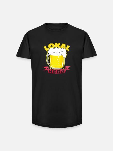 lokal hero - Long Fit Männer T-Shirt - Schwarz