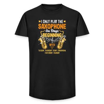 Saxophone - Long Fit Men's T-Shirt - black - Front - AI Model Male 185 light (185cm)