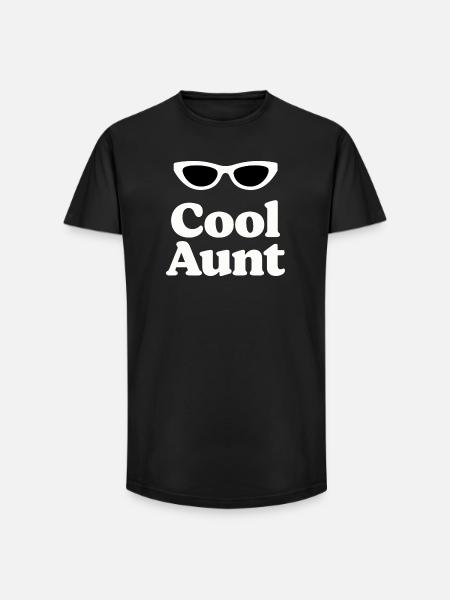 Cool Aunt Eyeglasses Logo - Long Fit Men's T-Shirt - black