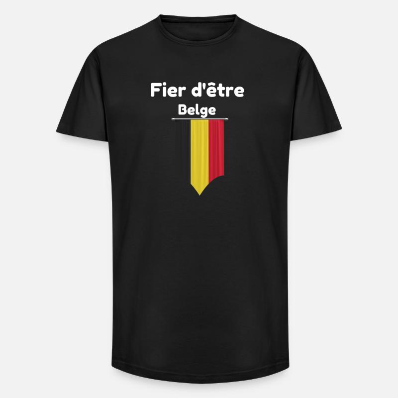 Stolz, Belgier zu sein - Long Fit Männer T-Shirt - Schwarz