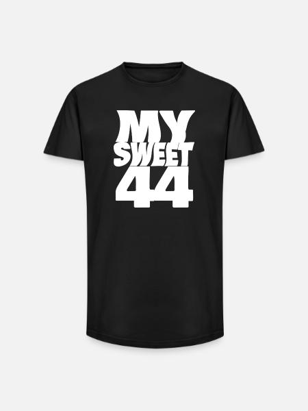 Sweet 44 - Long Fit Men's T-Shirt - black