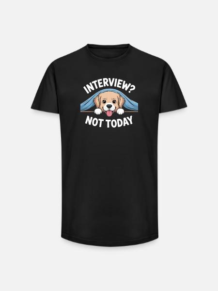 Lazy Labrador, Sleepy Puppy - Long Fit Men's T-Shirt - black