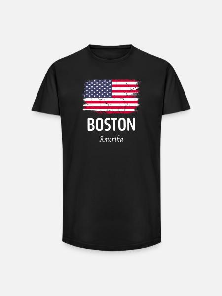 Boston - Long Fit Men's T-Shirt - black