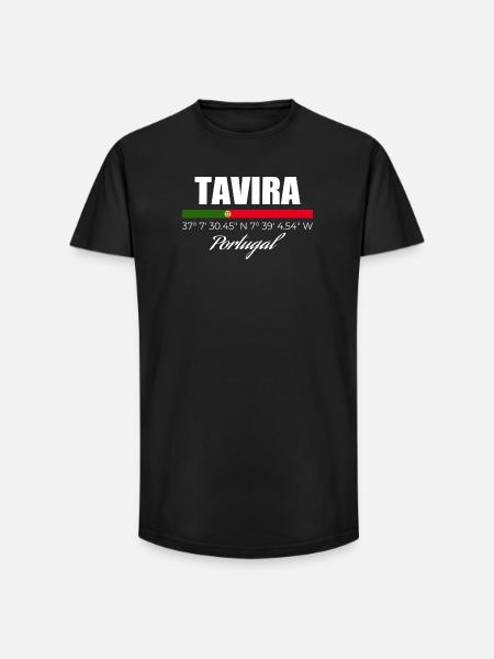 Tavira - Long Fit Men's T-Shirt - black