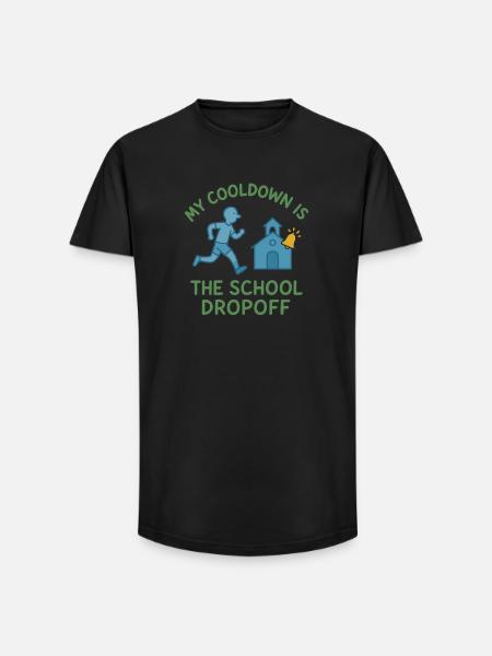 Running Mom, Dad, Jogging Parents - Long Fit Men's T-Shirt - black