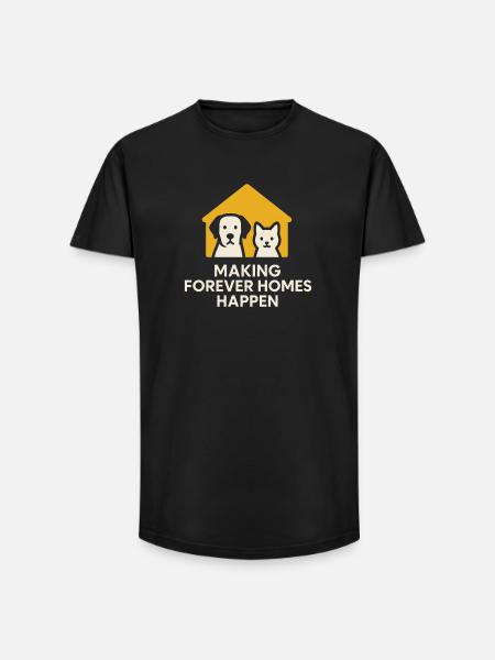 Adoption Day Pet Rescue Shelter - Long Fit Men's T-Shirt - black