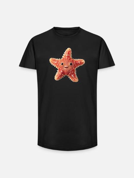 Starfish - Long Fit Men's T-Shirt - black
