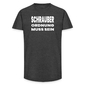 Schrauber - Long Fit Männer T-Shirt - Anthrazit - Vorne - AI Model Male 185 light (185cm)