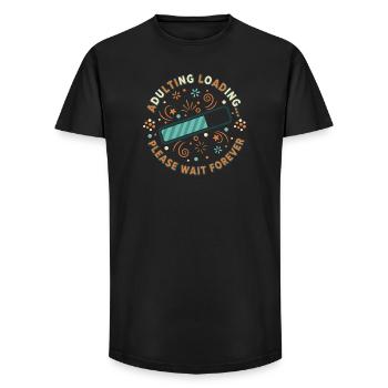 Équipe de chargement adulte - T-shirt coupe longue homme - noir - Devant - AI Model Male 185 light (185cm)
