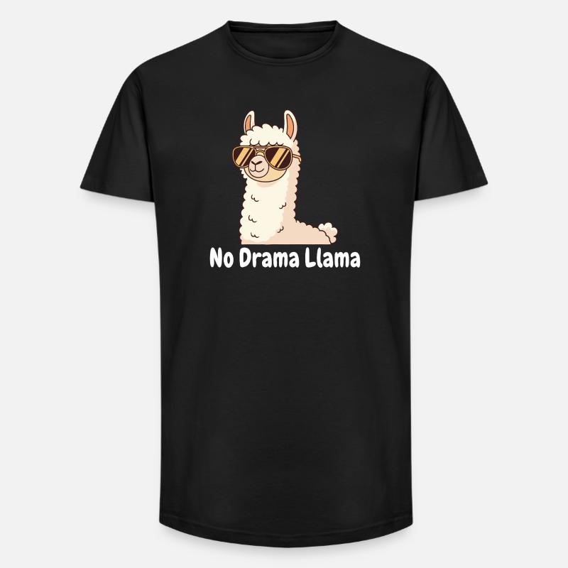 No Drama Llama Sunglasses - T-shirt herr med lång passform - svart