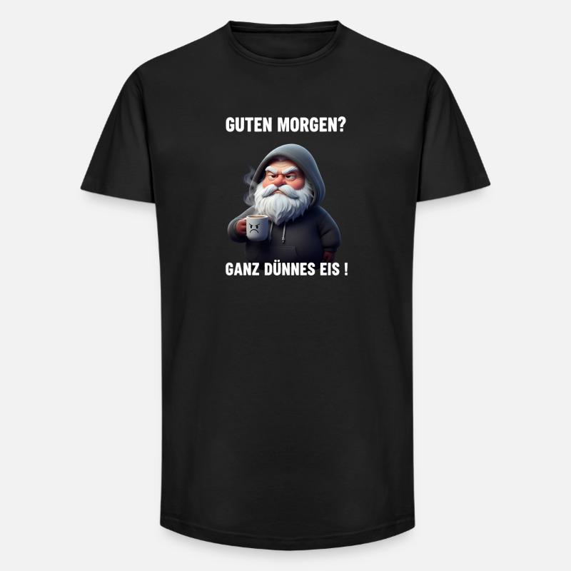Grummel Weihnachtsmann Dünnes Eis Spruch - T-shirt coupe longue homme - noir