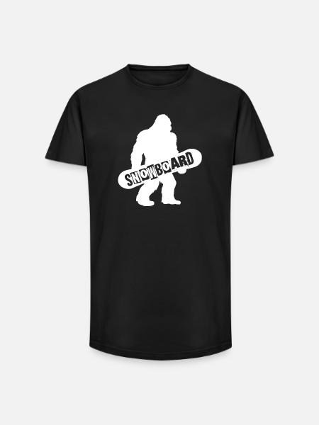 Bigfoot Snowboard Silhouette - T-shirt coupe longue homme - noir
