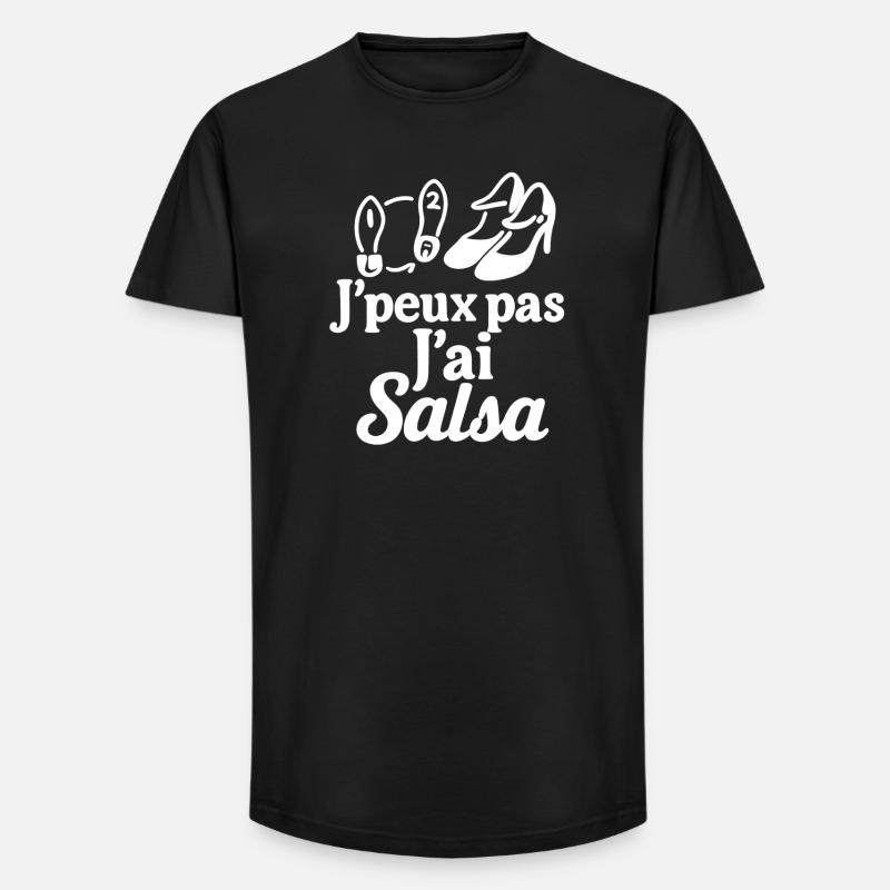 I can't I have Salsa - Long Fit Men's T-Shirt - black